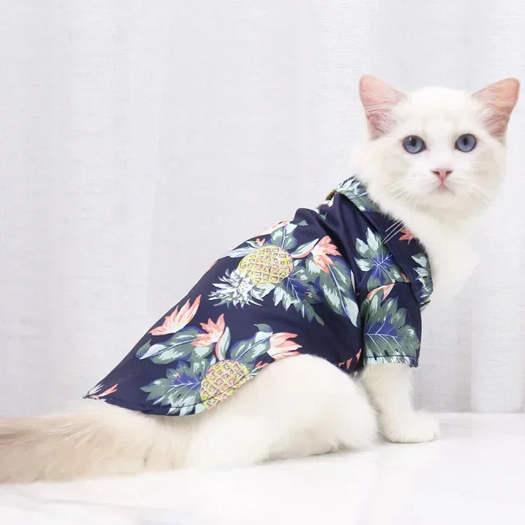 Summer Pet Clothes – Hawaiian Style Dog Shirt