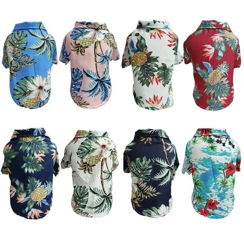 Summer Pet Clothes – Hawaiian Style Dog Shirt