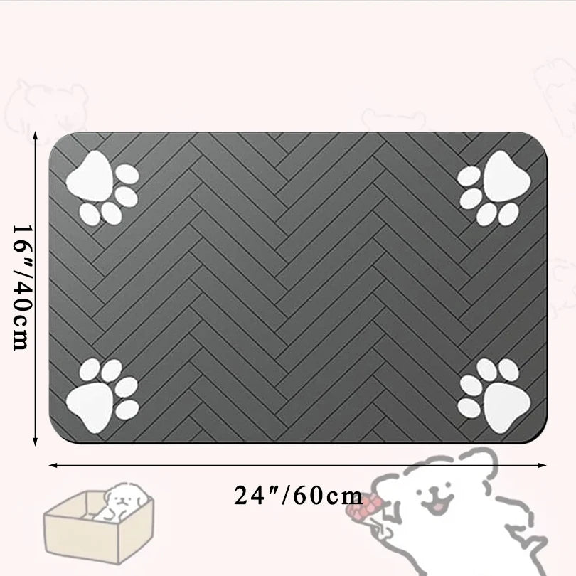 Quick Dry Pet Placemat – Food & Water Mat for Dogs & Cats