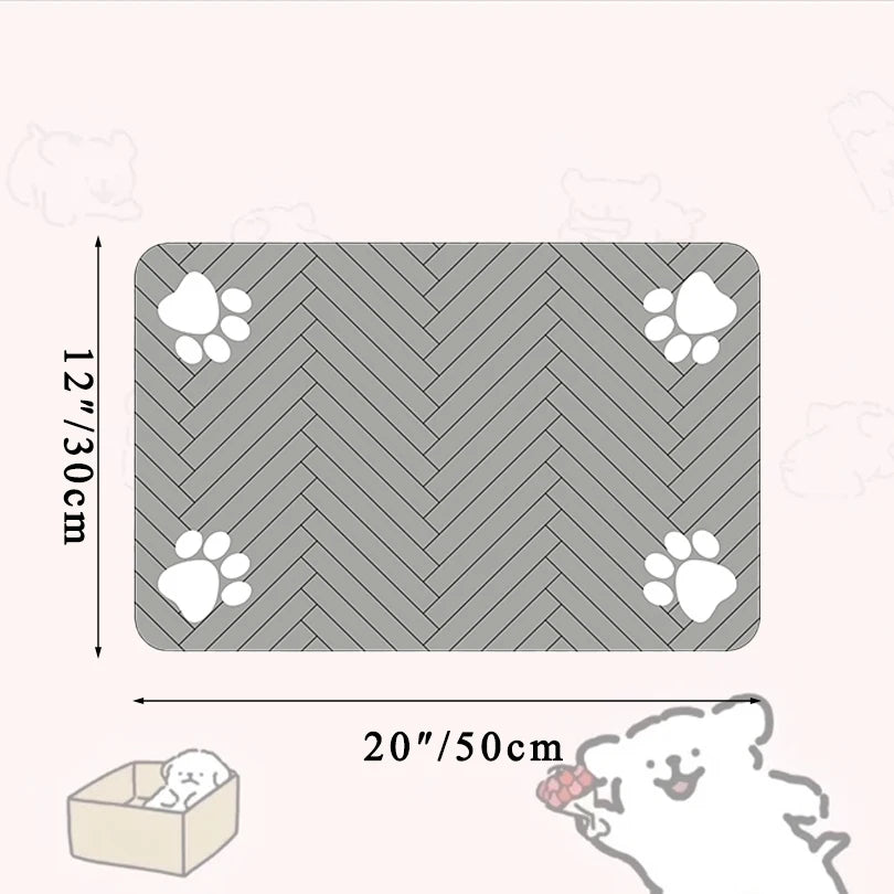 Quick Dry Pet Placemat – Food & Water Mat for Dogs & Cats