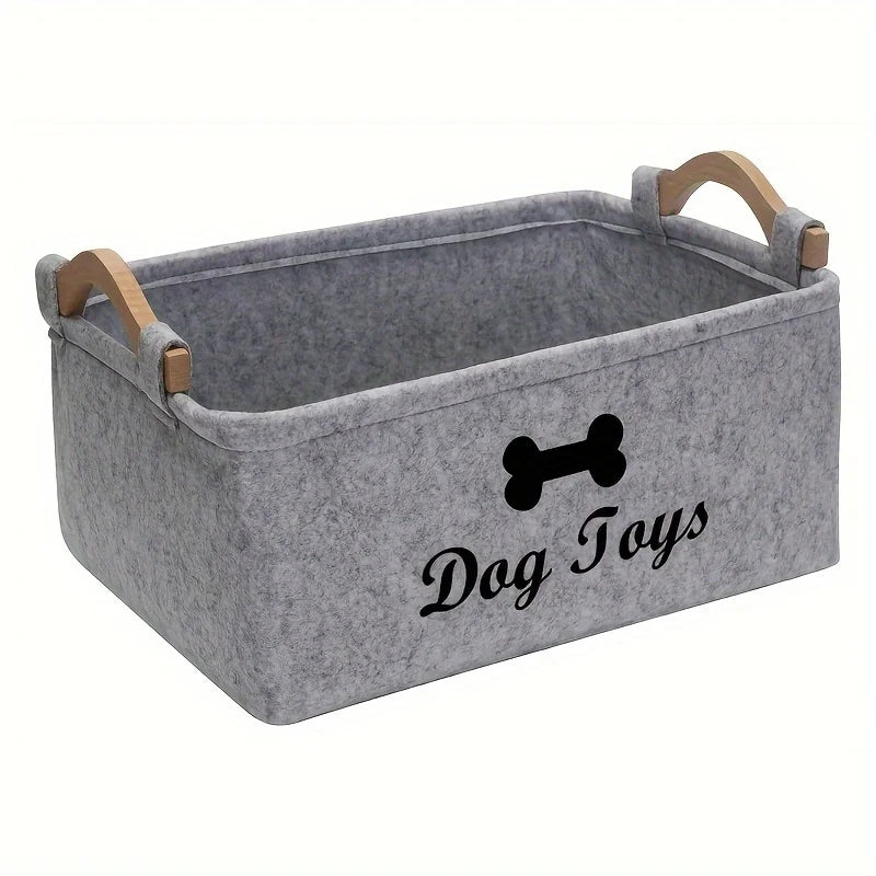 Felt Pet Storage Basket – Toys, Blankets & Leashes