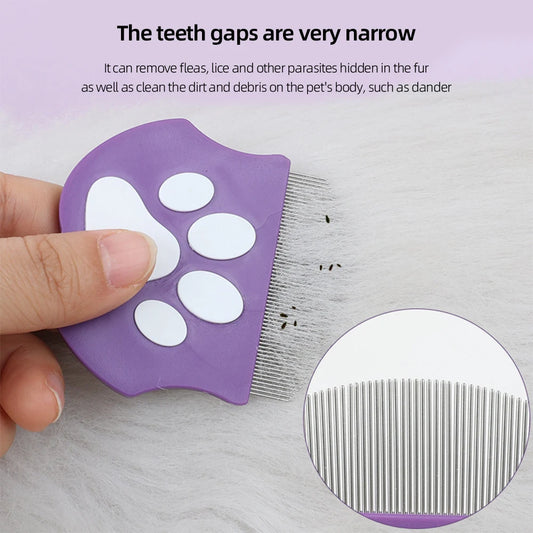 Pet Grooming Comb – Flea & Detangling Brush