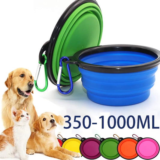 Portable Dog & Cat Bowl – 2-in-1 Travel Feeder