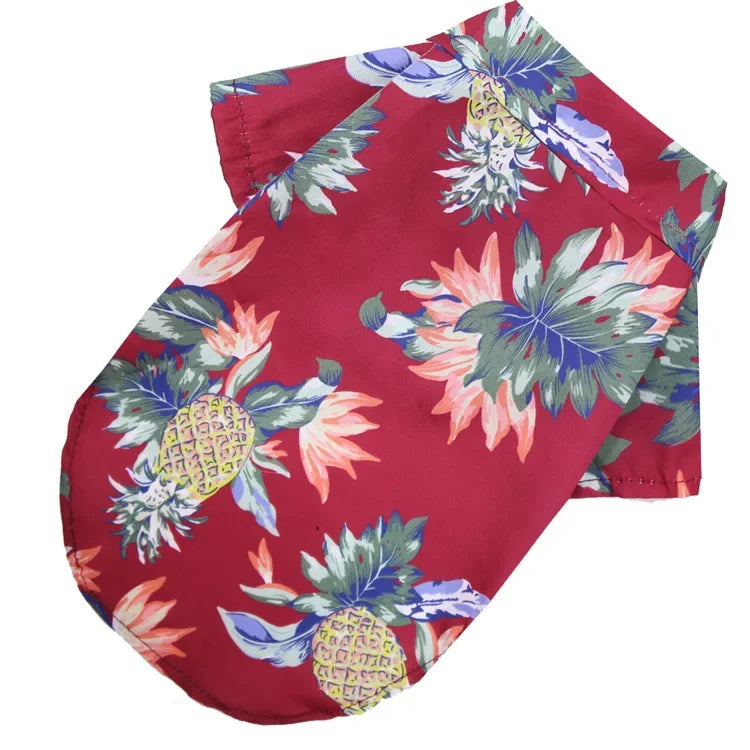 Summer Pet Clothes – Hawaiian Style Dog Shirt