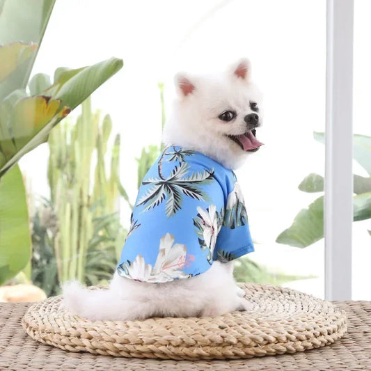 Summer Pet Clothes – Hawaiian Style Dog Shirt