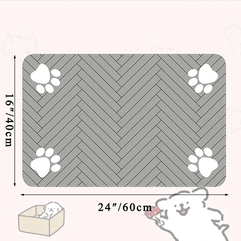 Quick Dry Pet Placemat – Food & Water Mat for Dogs & Cats