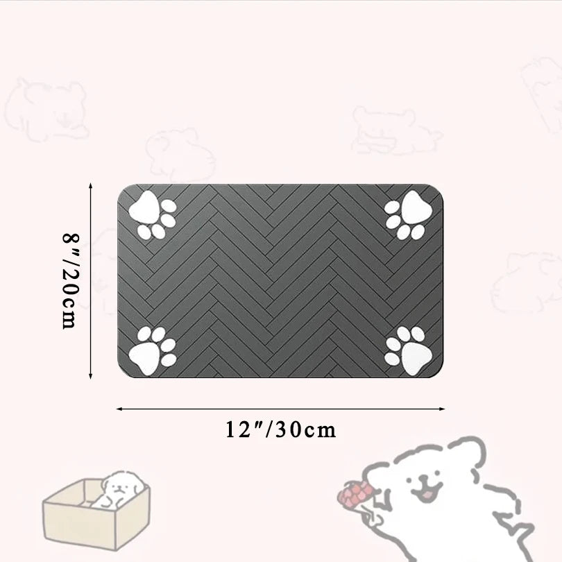 Quick Dry Pet Placemat – Food & Water Mat for Dogs & Cats