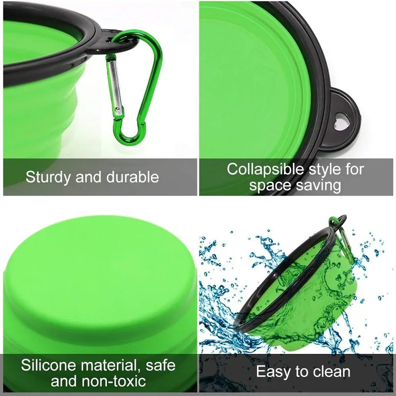 Portable Dog & Cat Bowl – 2-in-1 Travel Feeder
