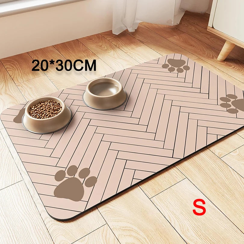 Quick Dry Pet Placemat – Food & Water Mat for Dogs & Cats