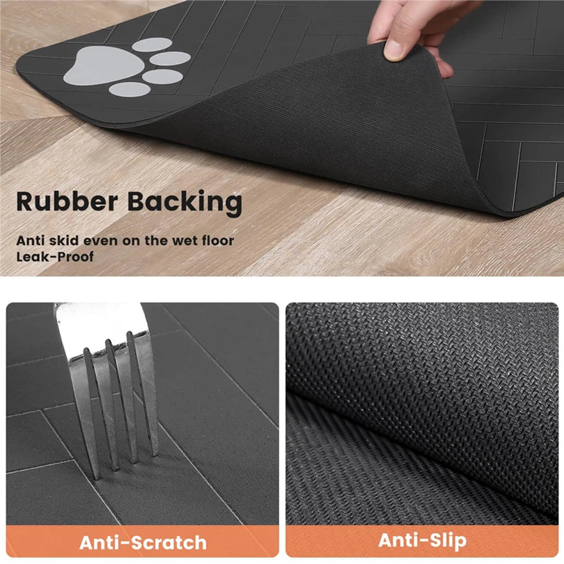Quick Dry Pet Placemat – Food & Water Mat for Dogs & Cats