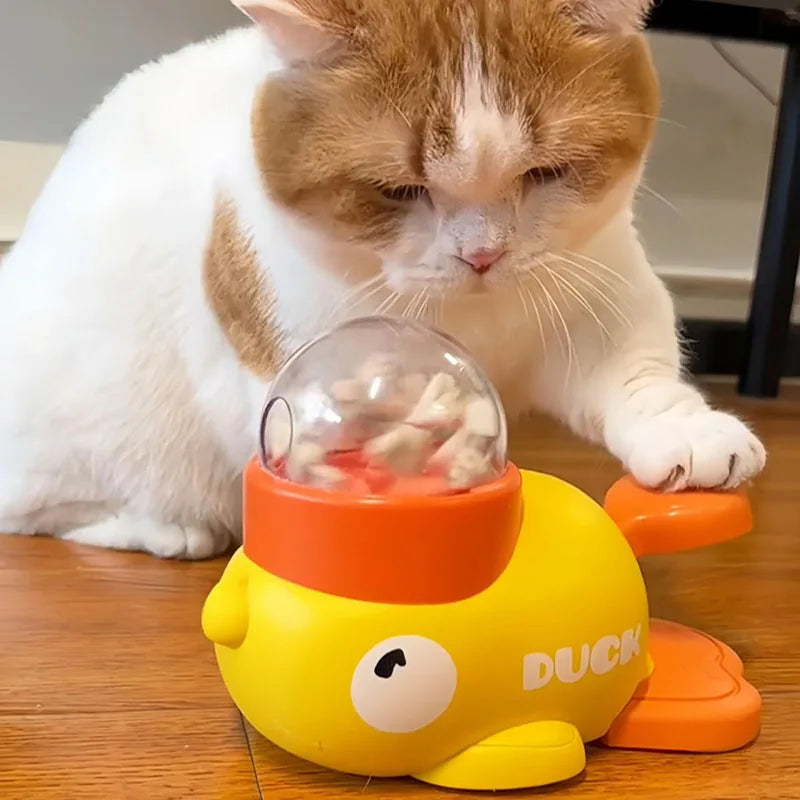 Interactive Duck Treat Dispenser – Cat & Dog Toy