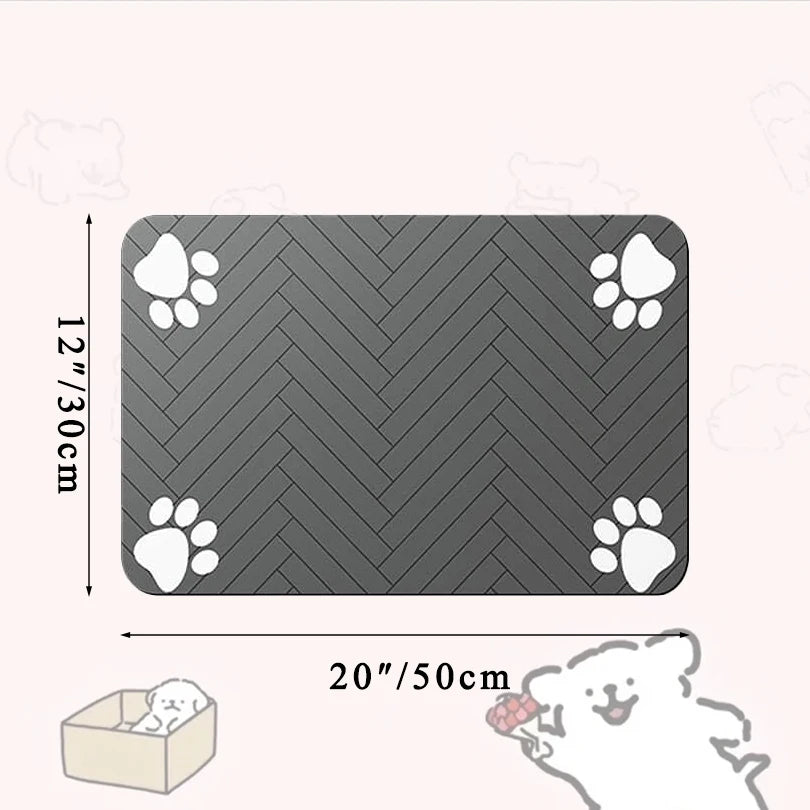 Quick Dry Pet Placemat – Food & Water Mat for Dogs & Cats