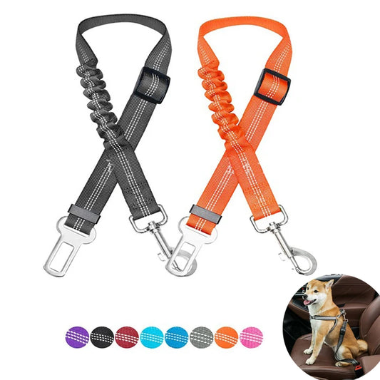 Adjustable Dog Car Seat Belt – Reflective & Padded Harness