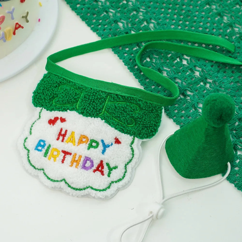 Pet Birthday Hat & Scarf Set – Adjustable Party Supplies