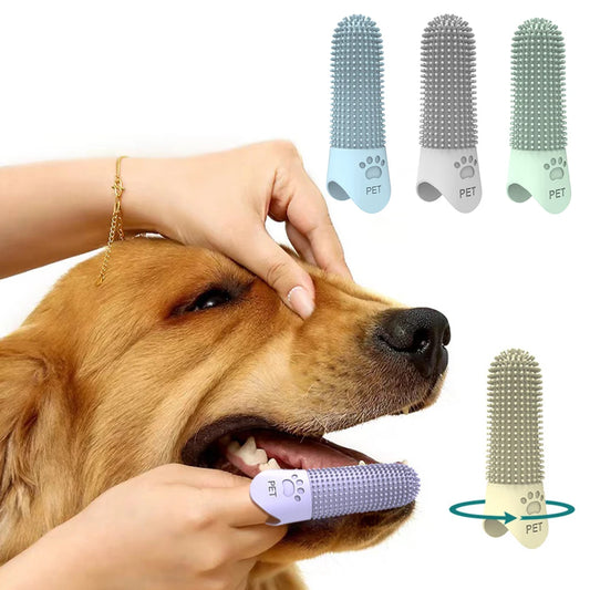 Pet Silicone Toothbrush – Teeth Cleaning for Dogs & Cats