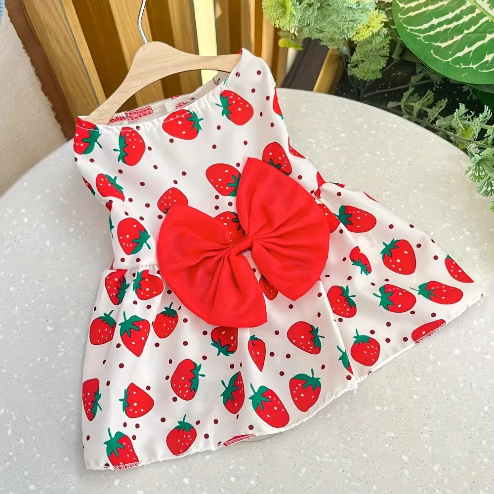 Summer Dog Dress – Floral Princess Outfit for Pets