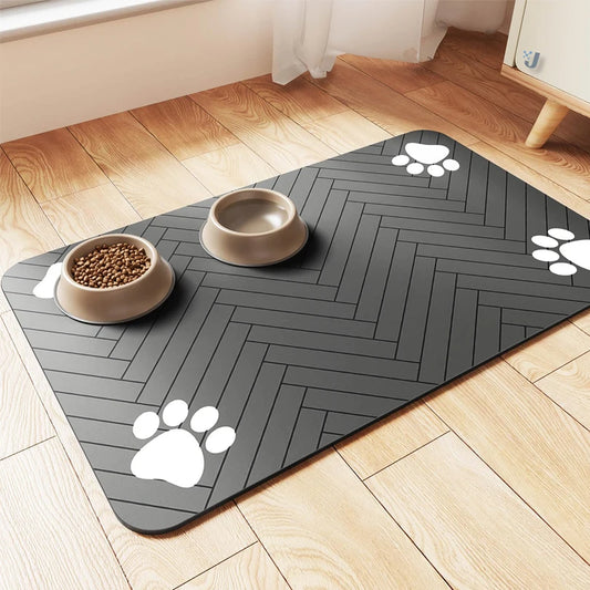 Quick Dry Pet Placemat – Food & Water Mat for Dogs & Cats