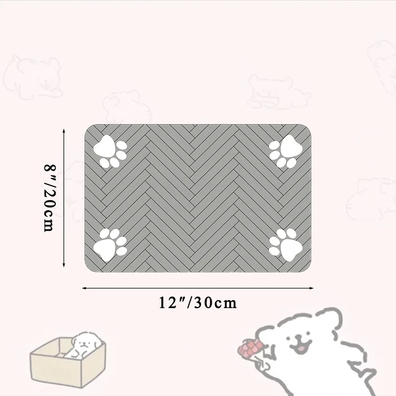 Quick Dry Pet Placemat – Food & Water Mat for Dogs & Cats