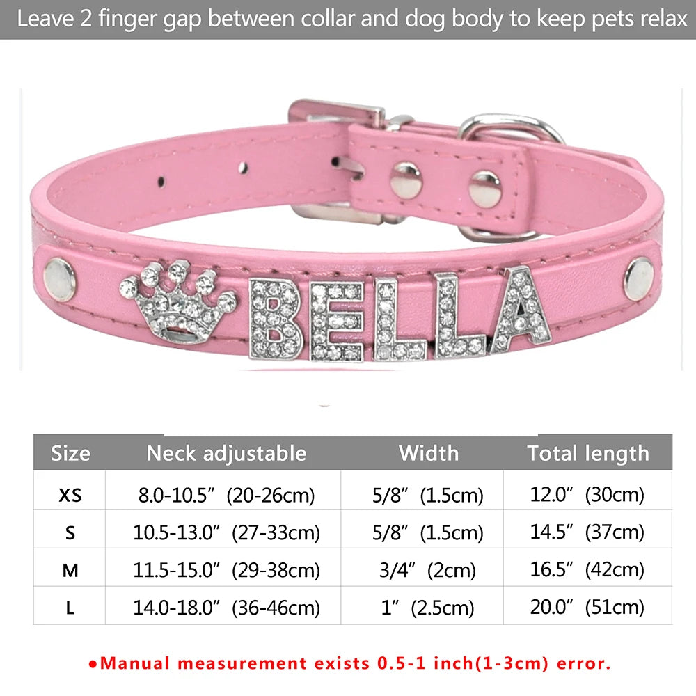 Personalized Bling Dog Collar – Crystal Rhinestone