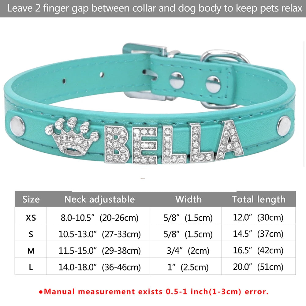 Personalized Bling Dog Collar – Crystal Rhinestone