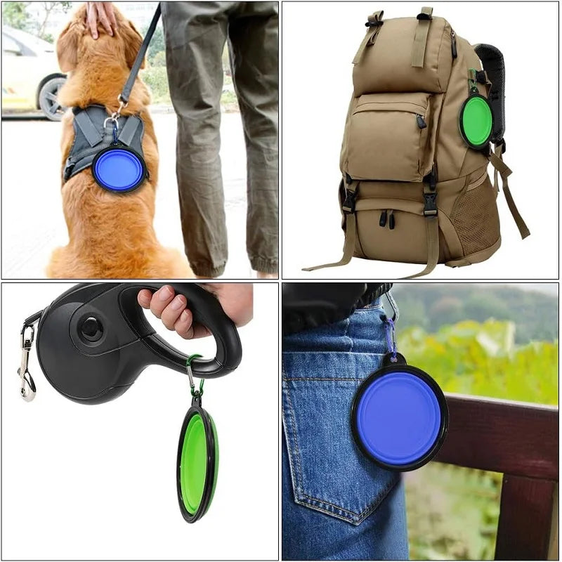 Portable Dog & Cat Bowl – 2-in-1 Travel Feeder